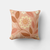 Apricot Blush Blumengarten Kissen (Vorderseite)