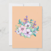 Apricot Brautparty Einladung (Rückseite)