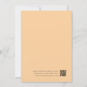 Apricot | Classic Pinstripe Photo Wedding Save The Date (Rückseite)