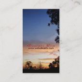 Apricot Clouds Skyscapes Business Card Visitenkarte (Rückseite)