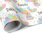 Apricot Cockapoo Cavapoo Dog Geburtstag Geschenkpapier (Rolleneckpunkt)