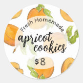 Apricot Cookies Business Custom Label Runder Aufkleber (Vorderseite)