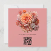 Apricot Crush Color 2024 mit Sukkulenten Dankeskarte (Rückseite)