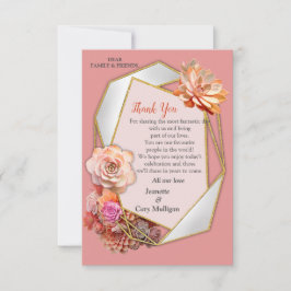 Apricot Crush Color 2024 mit Sukkulenten RSVP Karte