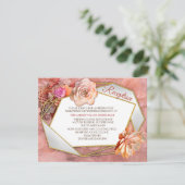 Apricot Crush Sukkuläre Farben Einladung (Stehend Vorderseite)