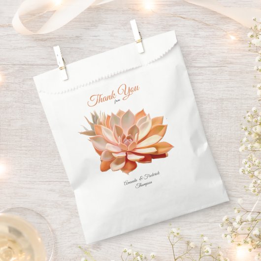 Apricot Crush Sukkuläre Farben Geschenktütchen (Ausgeschnitten)