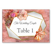 Apricot Crush Sukkuläre Farben Tischnummer (Vorderseite)