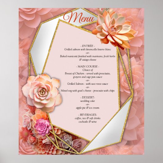 Apricot Crush Sukkulente Farben für 2024 Poster (Vorne)