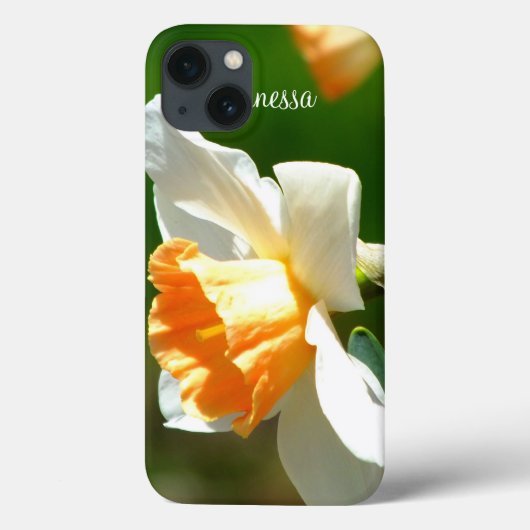 Apricot Daffodil iPad Case *Personalisiert* (Rückseite)