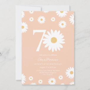 Apricot Daisy 70. Geburtstag Einladung