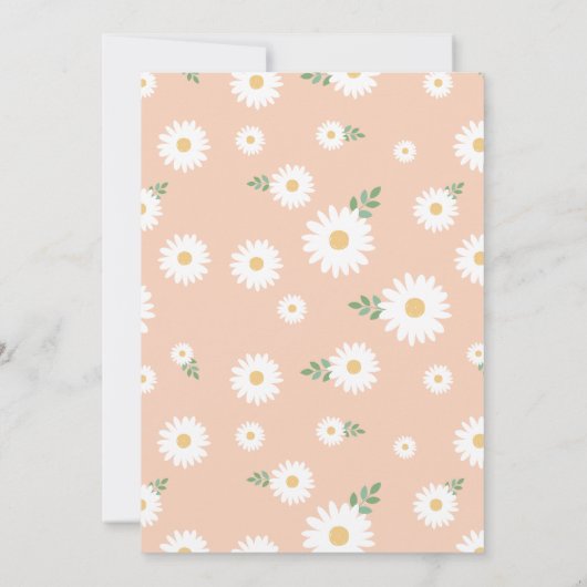 Apricot Daisy 80. Geburtstag Einladung (Rückseite)