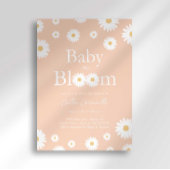 Apricot Daisy Baby in Bloom Baby Dusche Einladung