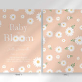 Apricot Daisy Baby in Bloom Baby Dusche Einladung
