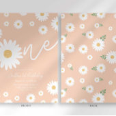 Apricot Daisy Einladung zum 1. Geburtstag