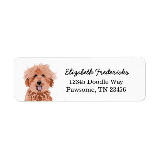 Apricot Doodle Doodle Custom Rücksendeadresse