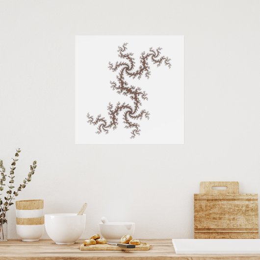 Apricot Drehungen Julia Poster (Küche)