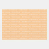 Apricot Eid Mubarak Masjid Muster Design Geschenkpapier Set (Vorderseite)