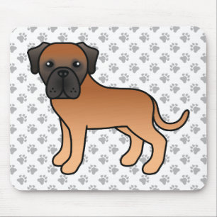 Apricot English Mastiff Süßer Cartoon-Hund Mousepad