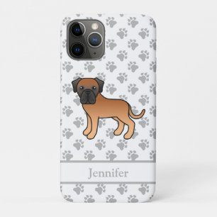 Apricot English Mastiff Süßer Cartoon-Hund & Name Case-Mate iPhone Hülle