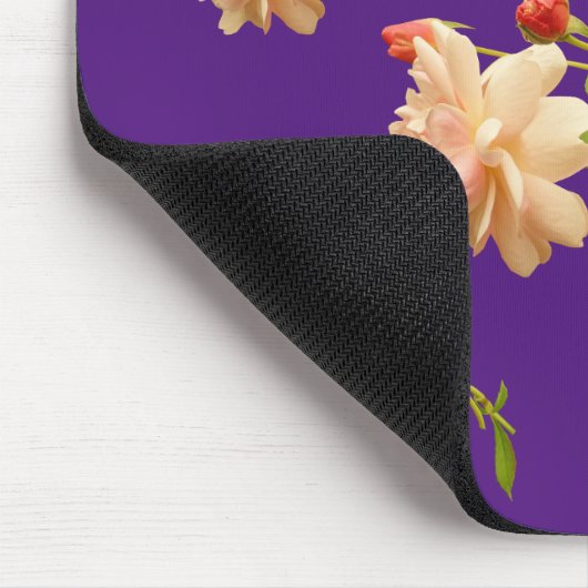 Apricot farbige Rose Mousepad (Ecke)