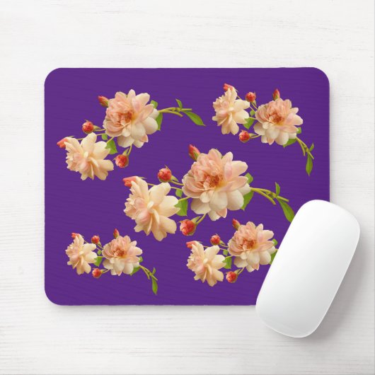 Apricot farbige Rose Mousepad (Mit Mouse)