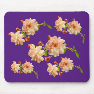 Apricot farbige Rose Mousepad