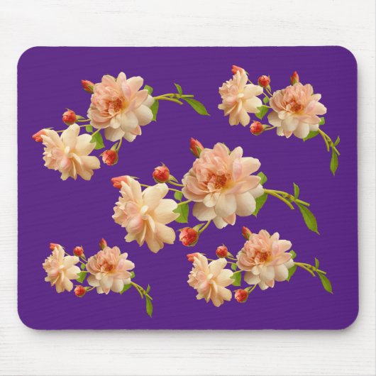 Apricot farbige Rose Mousepad (Vorne)