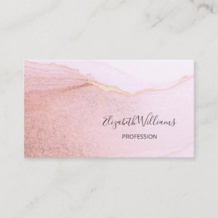 Apricot Gold Tinte Marmor   QR-Code Visitenkarte