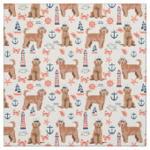 Apricot Golden Doodle nautisch Stoff (Muster)