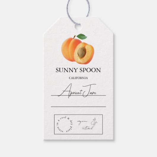 Apricot Hang Tag Geschenkanhänger (Vorderseite)