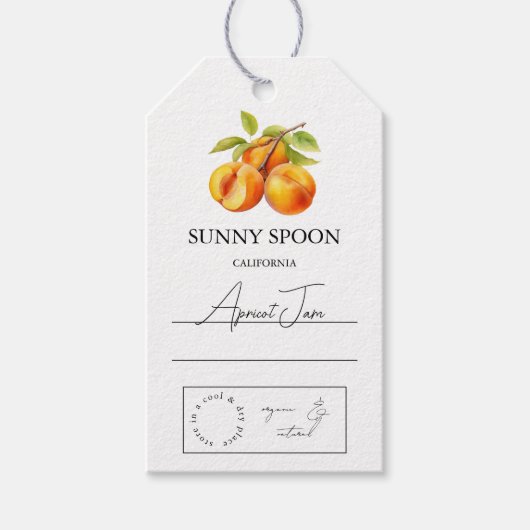 Apricot Hang Tag Geschenkanhänger (Vorderseite)