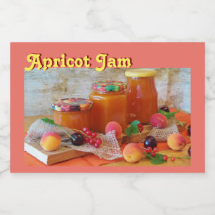 Apricot Jam Jar Label Lebensmitteletikett