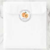 Apricot Jam Modern Label Runder Aufkleber (Tasche)