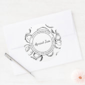 Apricot Jam Sketch Modern Label Runder Aufkleber (Umschlag)