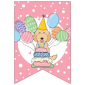 Apricot Labradoodle Birthday Party Jagdfahnen Wimpelkette (Erste Fahne)