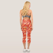 Apricot Lava Camouflage Capri Leggings (Rückseite)
