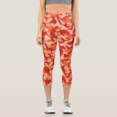 Apricot Lava Camouflage Capri Leggings (Vorderseite)