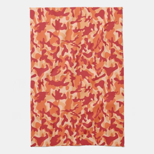 Apricot Lava Camouflage Geschirrtuch (Vertikal)