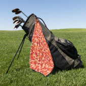 Apricot Lava Camouflage Golfhandtuch (Gras)