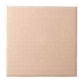 Apricot Light Peach Minimalistisch Solid Color Fliese (Vorderseite)