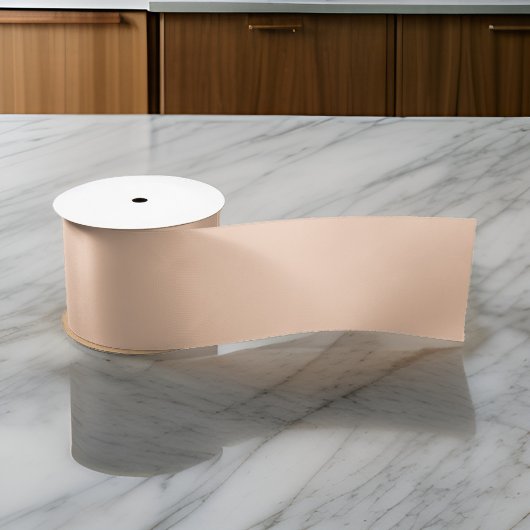 Apricot Light Peach Minimalistisch Solid Color Satinband