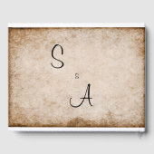 Apricot Lilies Vintage Wedding Gästebuch (Rückseite)