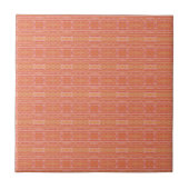 Apricot Mango Textured Geometric Tile Fliese (Vorderseite)