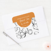 Apricot-Marmelade-Label aus schwarzem und weißem M Quadratischer Aufkleber (Umschlag)