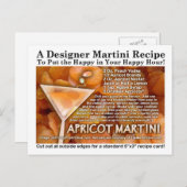 Apricot Martini Rezept Postkarte (Vorne/Hinten)