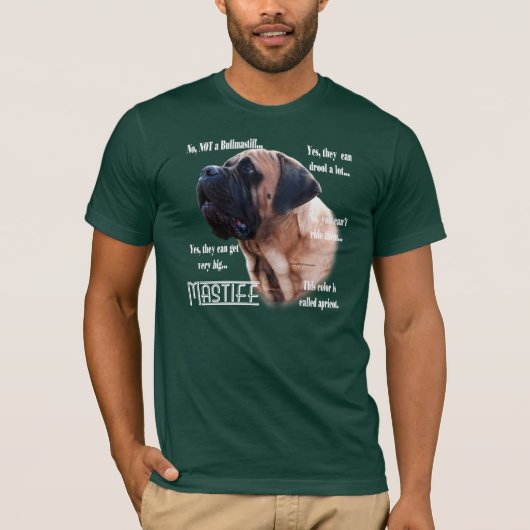 Apricot Mastiff FAQ dunkles Shirt (Vorderseite)