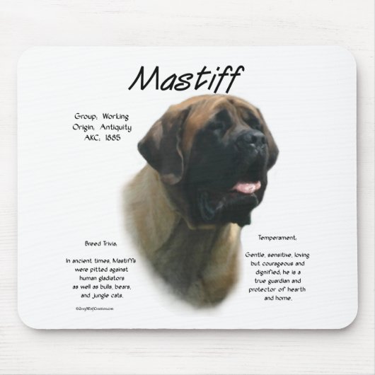 Apricot Mastiff Geschichte Mousepad (Vorne)