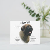 Apricot Mastiff Geschichte Postkarte (Stehend Vorderseite)