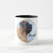 Apricot Mastiff Portrait Tasse (Zentrum)