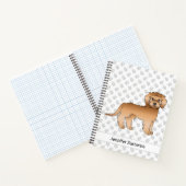 Apricot Mini Goldendoodle Cartoon Dog & Text Notizblock (Innenseite)